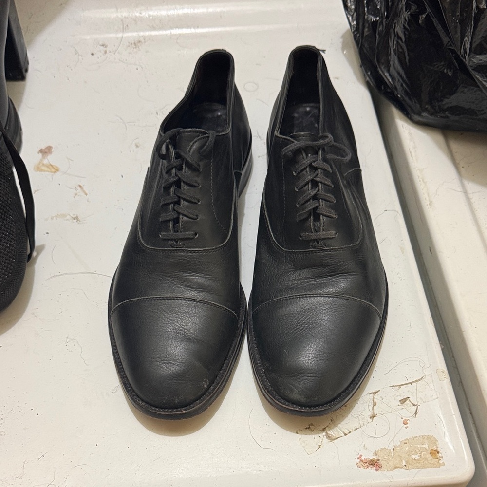 M. Gemi Black Leather Oxfords